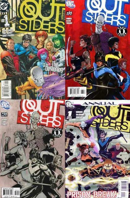 OUTSIDERS (2003) 1-34,34a,35-50,Annual 1  BAG & BOARDED