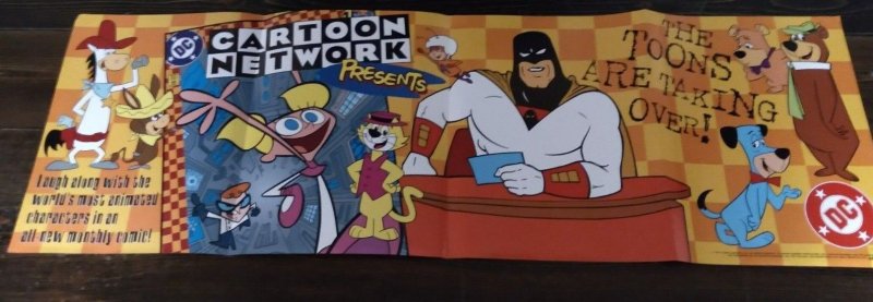 Cartoon Network Promo Banner Poster 11 x 34 Space Ghost & Dexter 1997 DC  