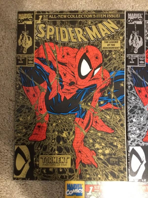 Marvel Spider-Man 1 Todd McFarlane * Silver * Gold * Color * Variant VF+/NM 1990