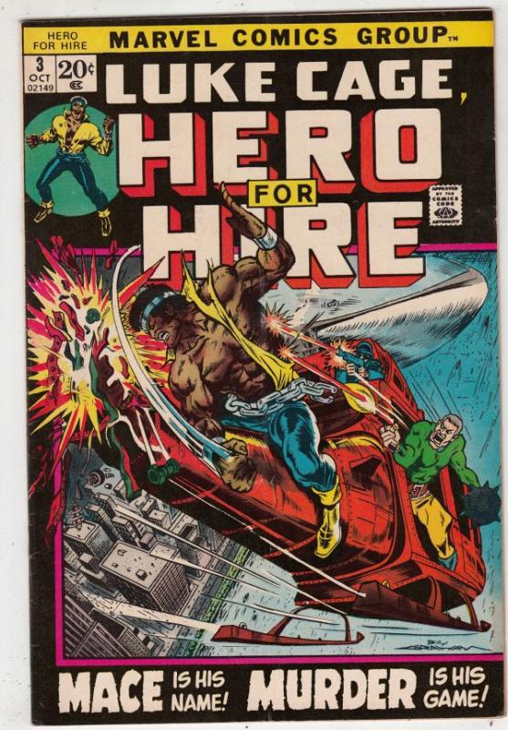 Luke Cage Hero for Hire #3 (Oct-72) NM- High-Grade Luke Cage