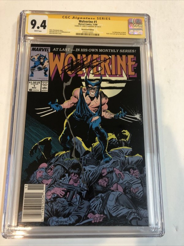 Wolverine (1988) # 1 (CGC 9.4 WP SS) Signed Chris Claremont | Newsstand Edition