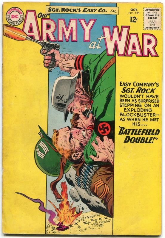 OUR ARMY AT WAR #135 1963 -D.C. WAR SILVER-AGE-SGT. ROCK- FR/G