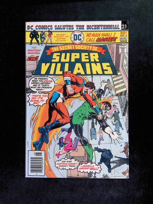 Secret  Society of  Super Villains #2  DC Comics 1976 VG+ NEWSSTAND