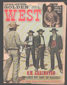 MAG: Golden West 2/1973-Stagecoach-Last Days of Buffalo Bill-Indian War-weste...
