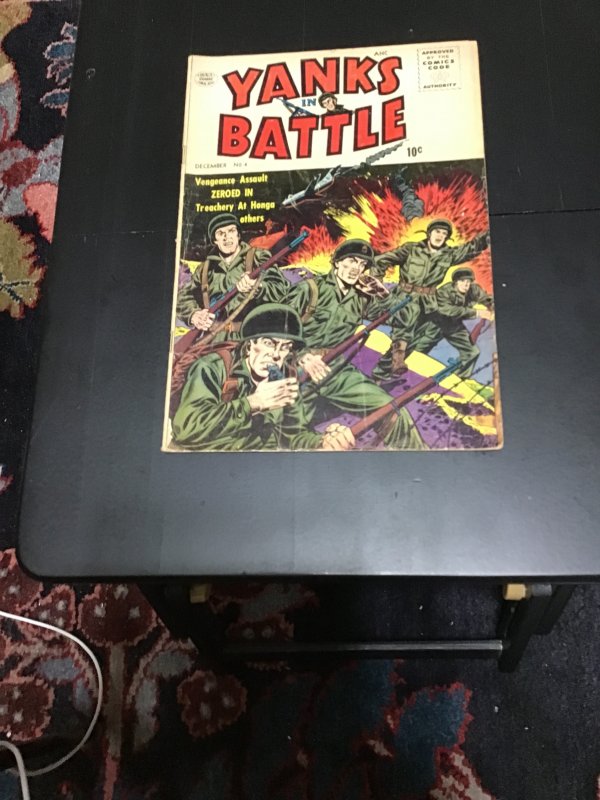 Yanks In Battle #4 (1956) Vengeance Assault! Red Chinese P.O.W. Camp raid! VG+
