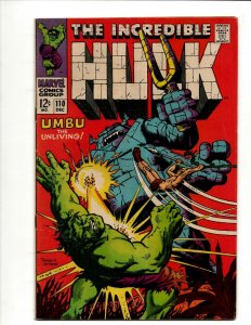 Incredible Hulk # 110 VF Marvel Comic Book Iron Man Captain America Thor BJ1