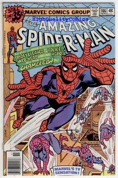 SPIDER-MAN #186, VF+, Chameleon, Marv Wolfman, Amazing, 1963, Keith Pollard