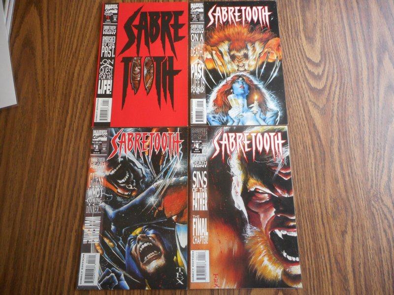 SABRETOOTH: DEATH HUNT # 1-4 !! MARK TEXEIRA COVER/ART WOW!!!