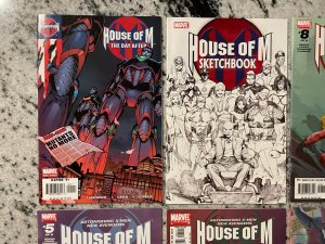 House Of M Marvel Comics LTD Series #1 2 3 4 5 6 7 8 Sketchbook & Day After J911