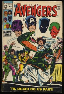 Avengers #60 FN- 5.5 John Buscema Cover Art!