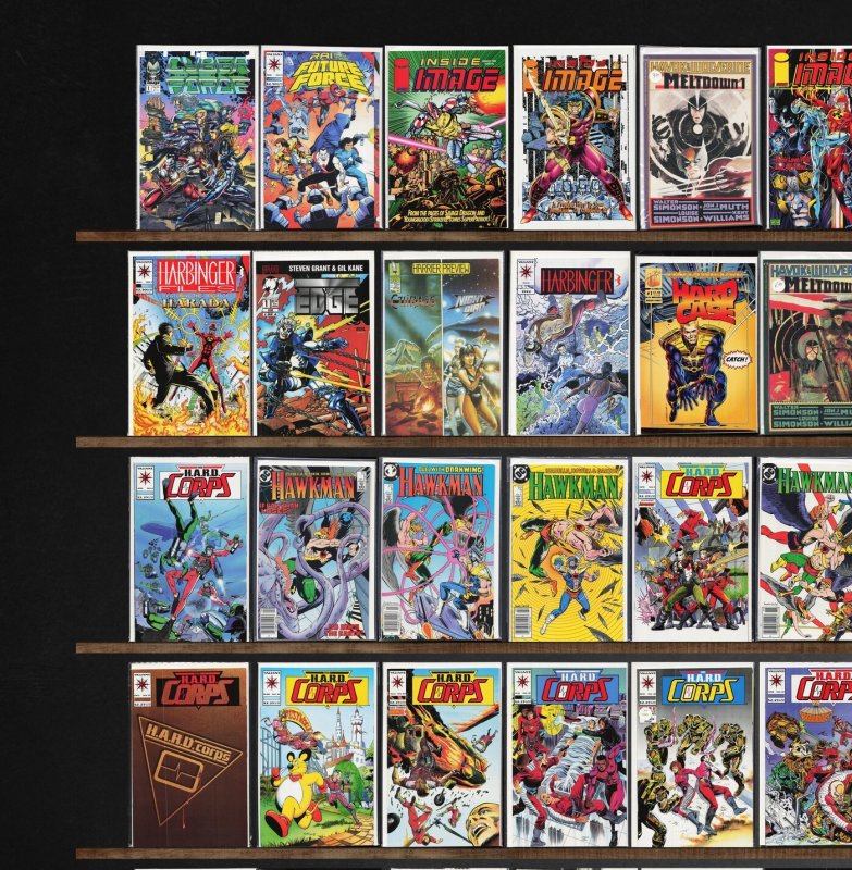 Huge Lot 150+ Comics with The H.A.R.D. Corps, Hawkman, Elfquest & More!