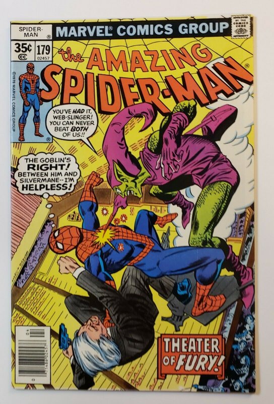 Amazing Spider-Man #179 Marvel Comics 1978 Theater Of Fury, Green Goblin FN/VF