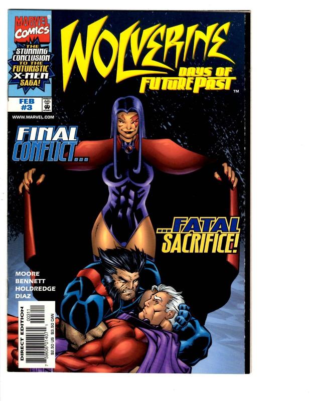 3 Wolverine Days of Future Past Marvel Comic Books # 1 2 3 X-Men Magneto BH14