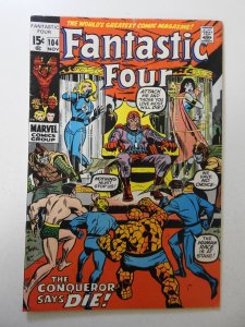 Fantastic Four #104 (1970) VG Condition moisture stain