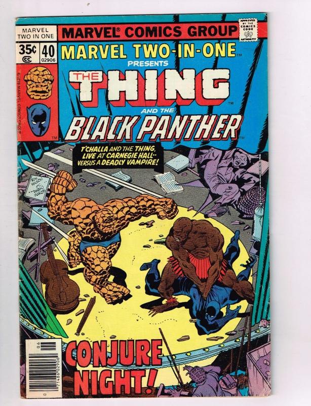 Marvel Two In One #40 VG/FN Marvel Comics Comic Book Thing 1978 DE42