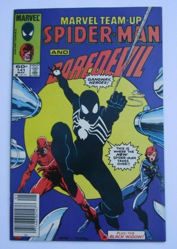 Marvel Team-Up #141 VF+ Key Issue 1st Spider-Man Black Costume Marvel Comics 