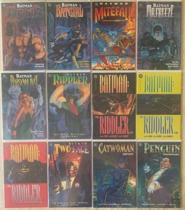 BATMAN OGN LOT OF 12: BANE, BATGIRL, POISON IVY, RIDDLER, TWO-FACE, MORE!