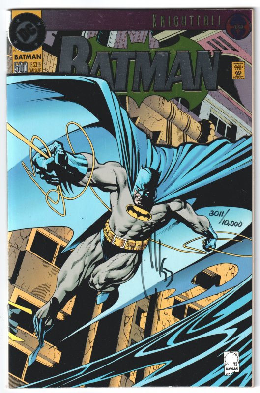 Batman #500 (1993) signed by Joe Quesada with COA