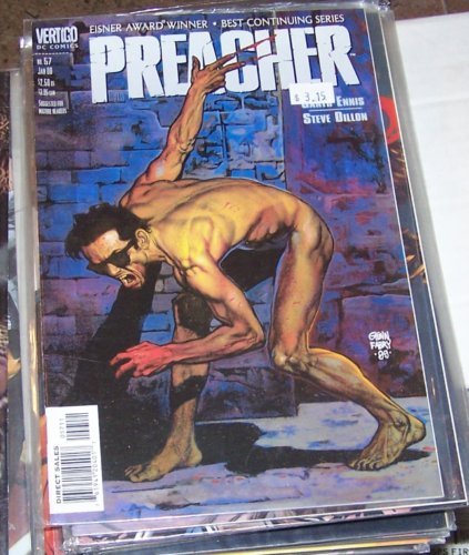 preacher  #57 vertigo dc 1999 garth Ennis high quality  PAINTED COVER BY FABRY 