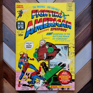 FIGHTING AMERICAN #1 VG+ (Harvey 1966) JOE SIMON & JACK KIRBY! Feat SPEEDBOY