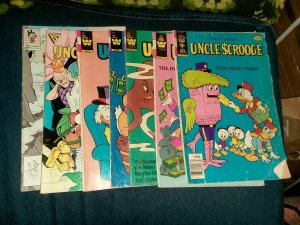 Uncle Scrooge 7 Issue Bronze Age Comics Lot Run Set Collection Carl Barks Art