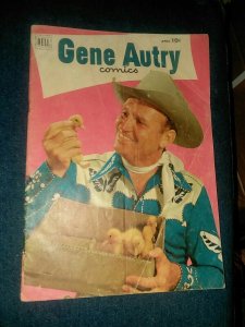 Gene Autry Comics #62 April 1952 dell publishing western movie photo cover