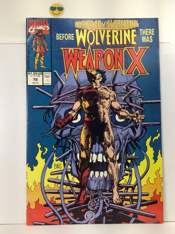 Marvel Comics Presents #72 (1991) key origin Wolverine & Weapon X