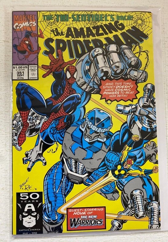 Amazing Spider-Man #351 Direct Marvel 1st Series 6.0 FN (1991) 