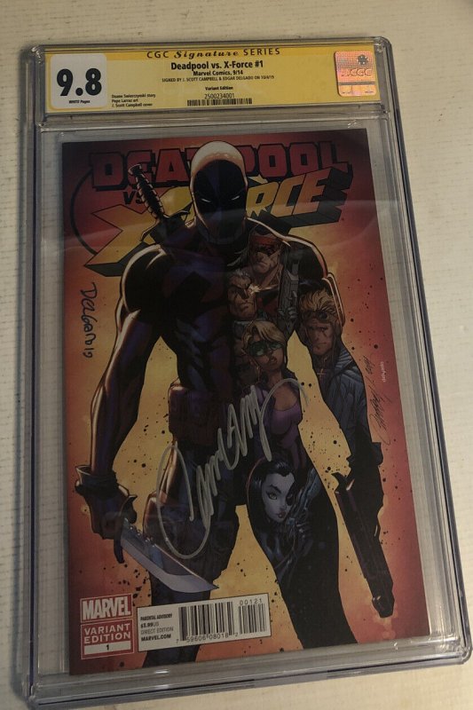 Deadpool vs X-Force (2014) # 1 (CGC 9.8 (SS) J. Scott Campbell & Edgar Delgado