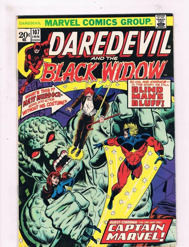 Daredevil # 107 FN/VF Marvel Comic Book Avengers Canning PEDIGREE Collection D15