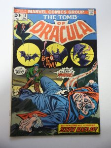 Tomb of Dracula #15 (1973) FN Condition ink stamp bc