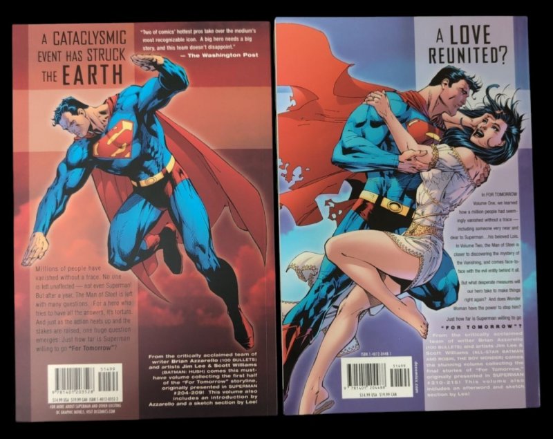 Superman for Tomorrow Volume #1 2 Graphic Novel Azarello 2006 DC Comics VF/NM