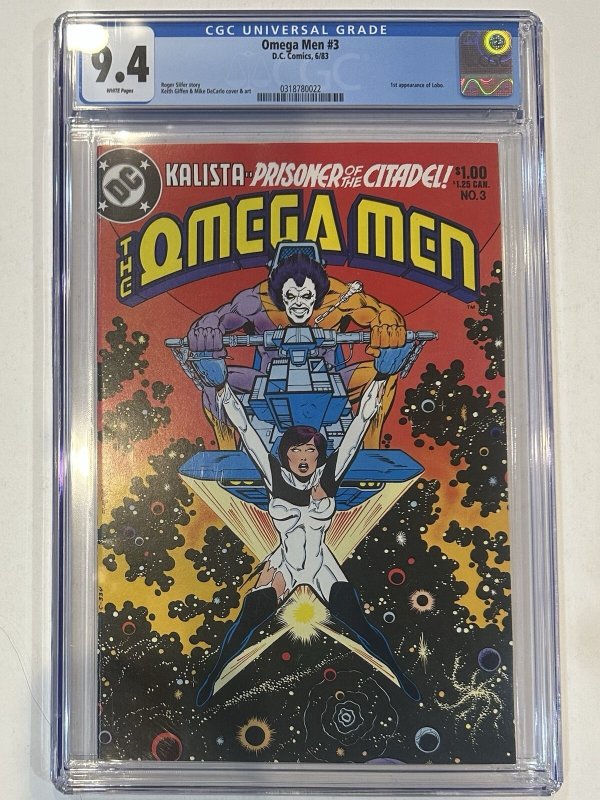 (1983) OMEGA MEN #3 1st Appearance LOBO! CGC 9.4 WP! Jason Momoa!