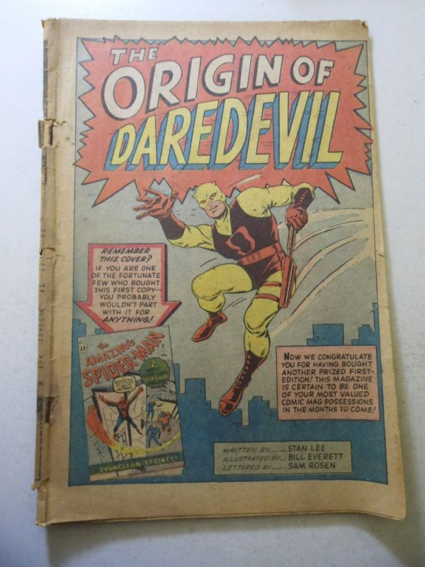 Daredevil #1 (1964) Coverless Origin of Daredevil!