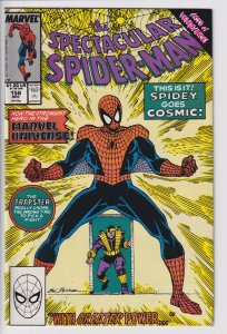 SPECTACULAR SPIDER-MAN #158 (Dec 1989) NM- 9.2 white!