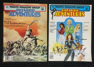 1981 BIZARRE ADVENTURES Magazine #25 Black Widow & 26 Kull The Barbarian FN-/FN 