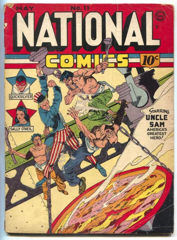National Comics #11 1941- LOU FINE cover- UNCLE SAM vg-