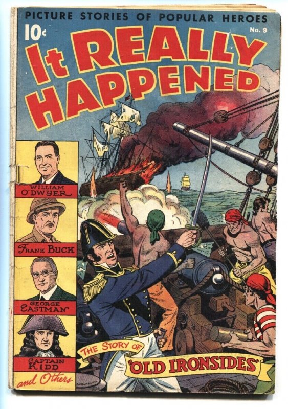 It Really Happened #9 1947-Nedor-Alex Schomburg-Capt Kidd-George Eastman-VG