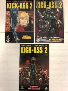 Kick Ass 2 #1 2 3 Comic Book Run Set #1-3 Marvel Icon 2010