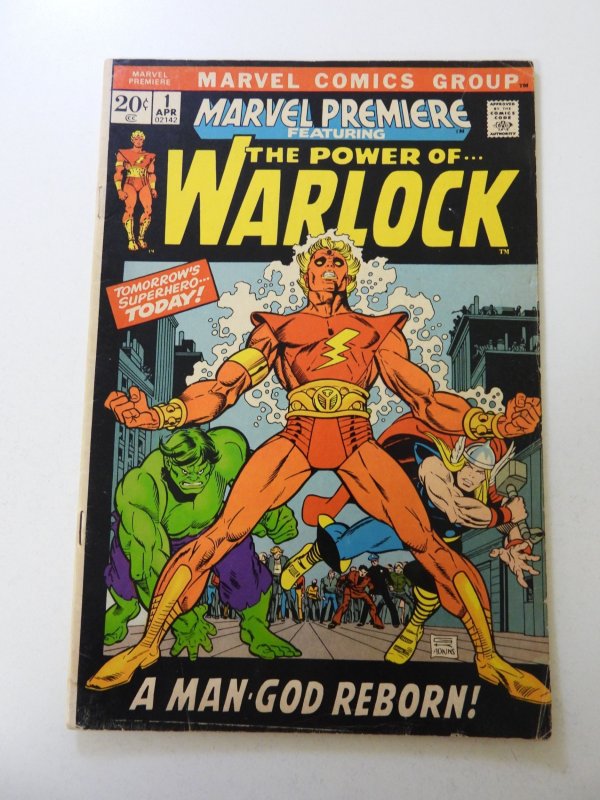 Marvel Premiere #1 (1972) VG condition top staple detached from cover