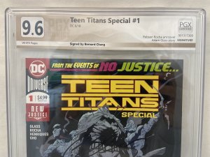 Teen Titans Special #1 (2018) PGX 9.6 NM+ Bernard Chang Sig, 1st App Crush Key!