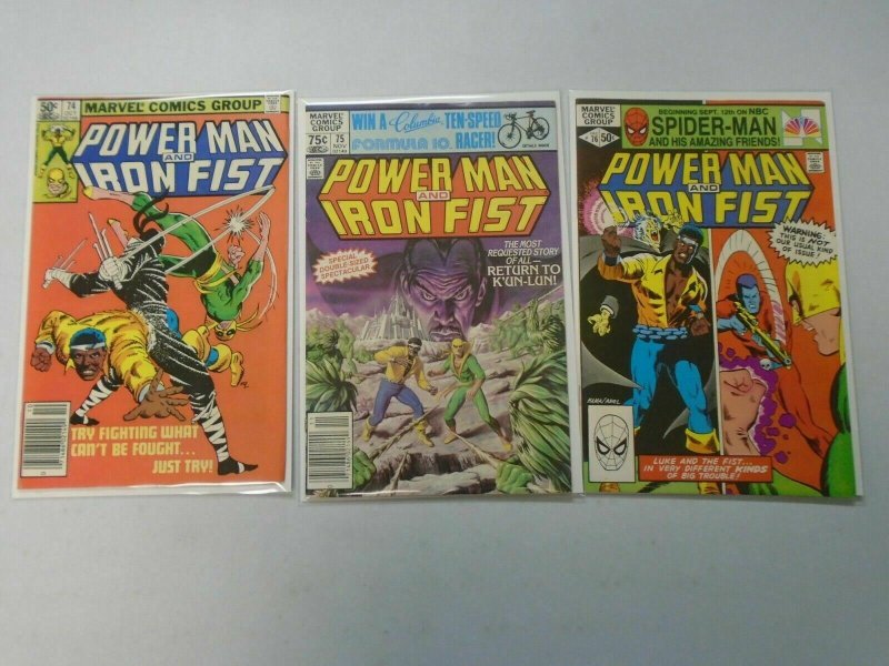 Power Man Iron Fist comic lot 19 diff from:#57-76 avg 7.0 (1979-81)