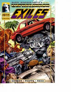 Lot Of 2 Malibu Comic Books Ultraverse Exiles #3 and Ex-Mutants #8 ON12