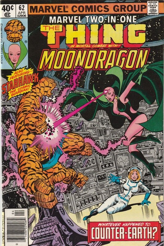 Marvel Two-In-One Thing & Moondragon # 62 NM- Marvel 1980  [L3]