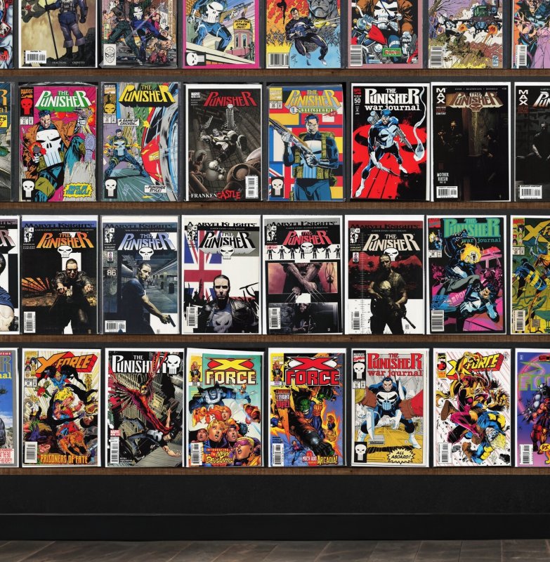 Huge Lot 150+ Comics with The Punisher, X-Force, Punisher War Journal & More!