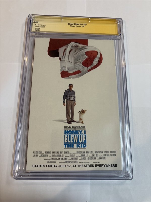 Ghost Rider (1992) # 27 (CGC 9.4) Signed By Jim Lee * Scott Williams ( Marvel )