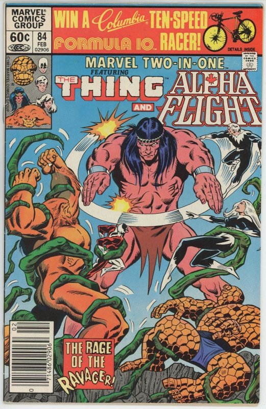 Marvel Two In One #84 (1972) - 7.0 FN/VF *Thing/Alpha Flight* Newsstand 