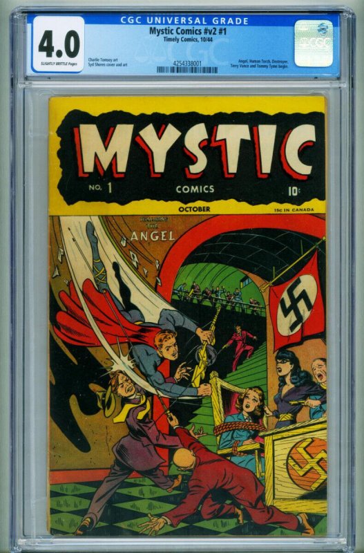 MYSTIC COMICS #1-TIMELY-cgc 4.0-Rare comic book-1944 4254338001