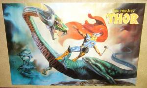 Mighty Thor poster - 33.5 x 22 - dorian cleavenger - marvel comics - dragon