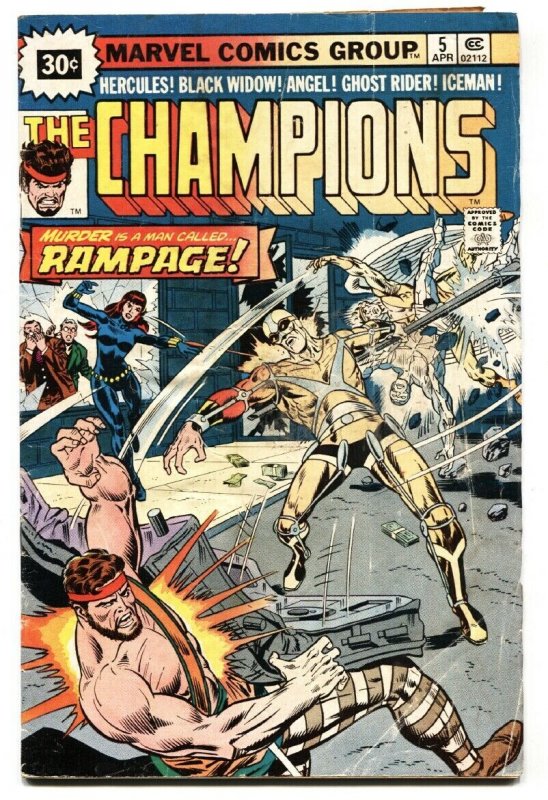 CHAMPIONS #5-30 CENT VARIANT-1976-MARVEL BRONZE AGE 